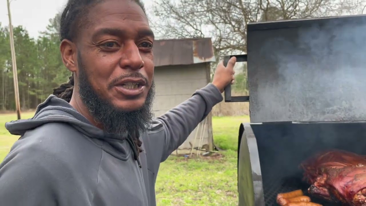 Part 1 Country Boys at it again with a hog on the grill .Oh his name is “Willie”