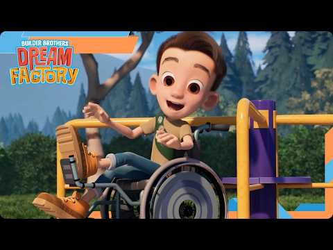 Making the Playground Wheelchair Accessible! 🌈| Builder Brothers Dream Factory | Cartoons for Kids