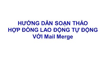 Hướng dẫn soạn thảo hợp đồng lao động tự động với Mail Merge ▶️ KIẾN THỨC HỮU ÍCH