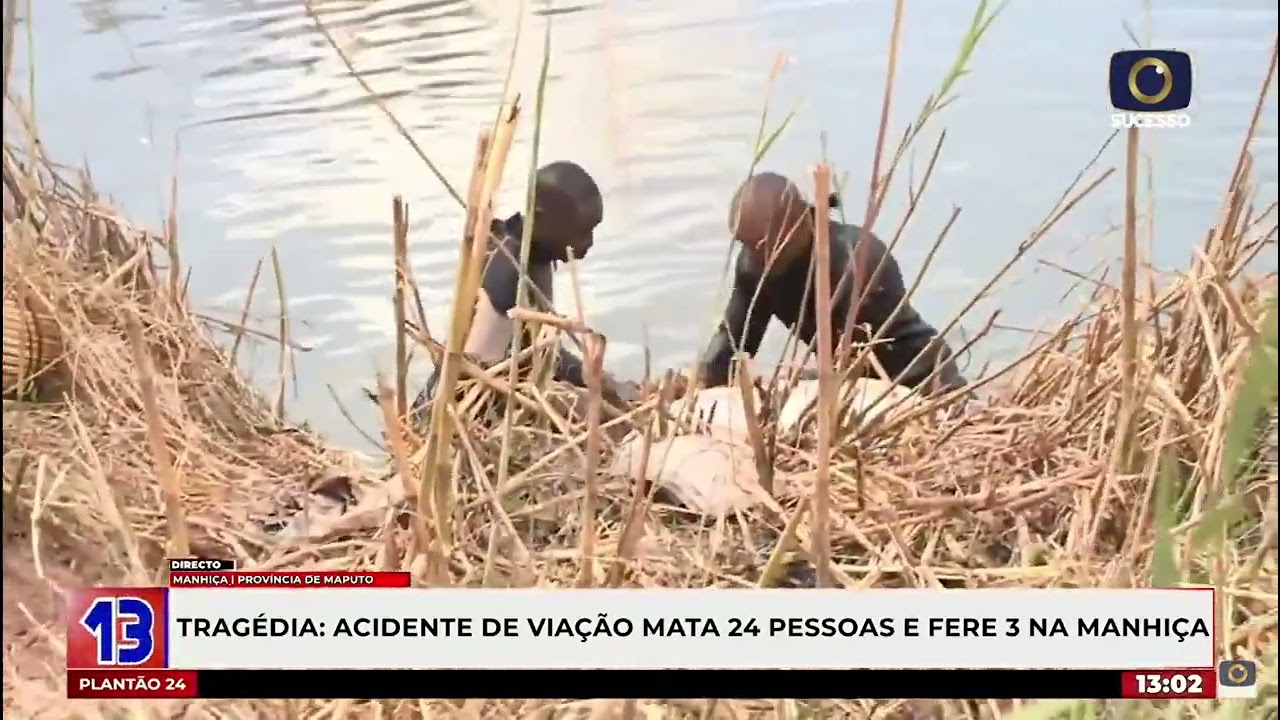 MANHIÇA: ACIDENTE DE VIAÇÃO PROVOCA 24 MORTOS; MOTORISTA SOBREVIVE APÓS SALTAR DO CARRO
