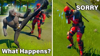 What Happens if Boss Deadpool Meets Boss Meowscles in Fortnite