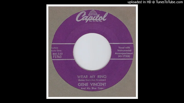 Vincent, Gene & his Blue Caps - Wear My Ring - 1957