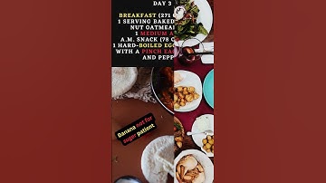 Do you Know A sample three day meal plan?😲#shorts_ #shorts