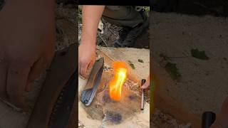 Celebrity Emergency fire from a bullet. #outdoors #forest #survival #bushcraft #camping Wealth