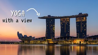 Yoga on the Rooftop of Singapore Marina Bay Sands (57th Floor)