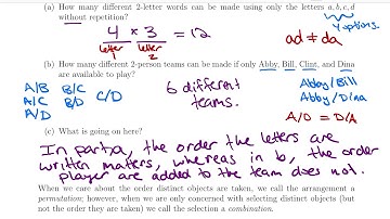 Math 109 — Section 1.5 - Permutations and Combinations