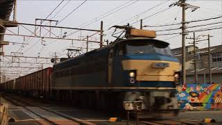 JR貨物 5071レ 代走 EF66-30 ゼロロク@北方貨物線・能勢街道踏切