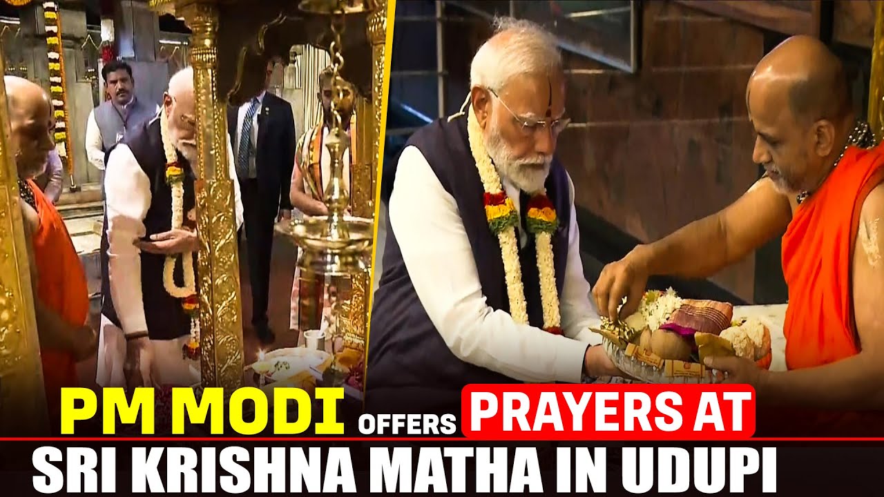 LIVE: PM Modi offers payers at Sri Krishna Matha in Udupi, Karnataka