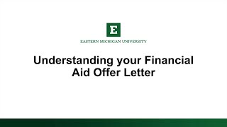 Understanding Your EMU Financial Aid Offer Letter