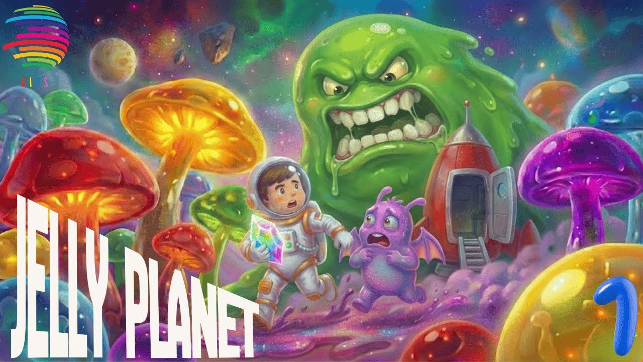 Lost in Space! 🚀 Cute Astronaut & Alien vs. Giant Jelly Monster | 3D Cartoon