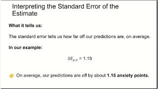 Standard Error of the Estimate