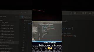 Palindrome no in java Program || #shortvideo #palindromenumber #codingtype