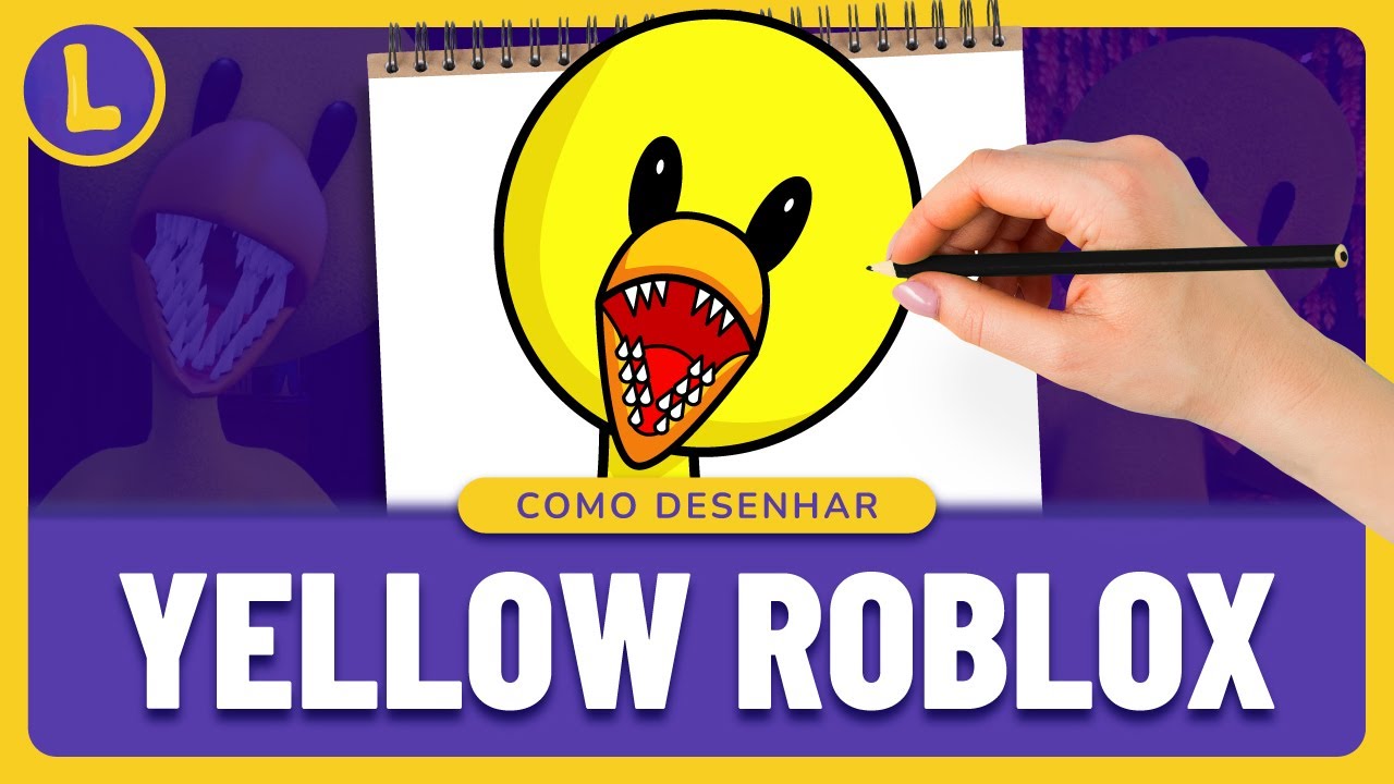 Como DESENHAR o YELLOW do RAINBOW FRIENDS ROBLOX - Como DIBUJAR a YELLOW de RAINBOW  FRIENDS ROBLOX 