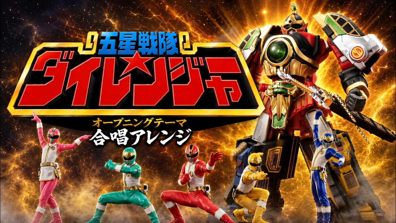 五星戦隊ダイレンジャー（ｼｮｰﾄｻｲｽﾞ）｜壮大な合唱と演奏でお届け - YouTube