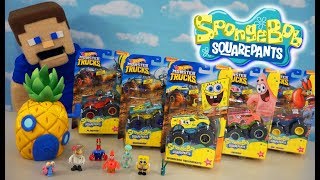 Hot Wheels SPONGEBOB Monster Trucks Stop Motion Adventure Unboxing