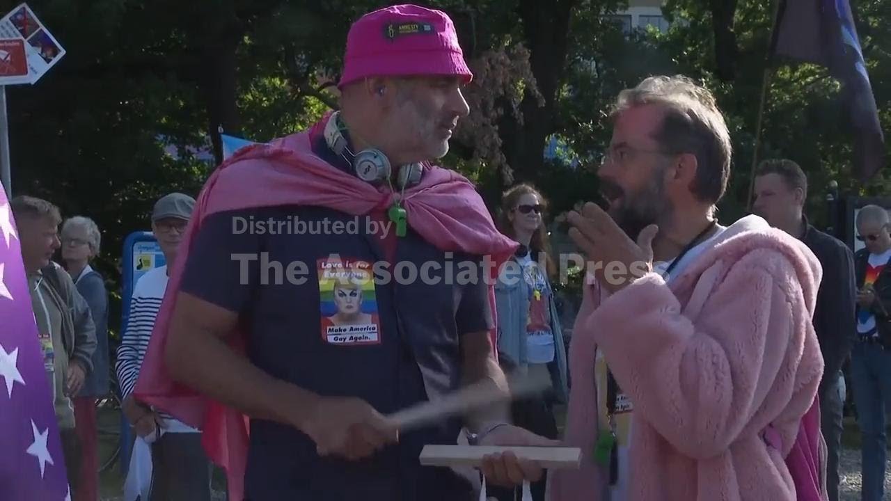 LGBTQ union protests participation of US President Donald Trump, Hungarian Prime Minister Viktor Orb