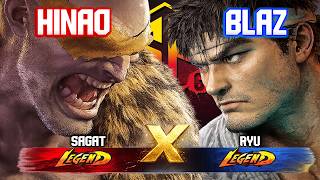 🔥 SF6 — BLAZ vs Hinao 🔥(Ryu vs Sagat) - Street Fighter 6 High Level