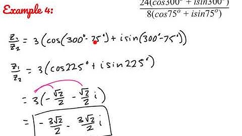 Trigonometric Form of Complex Numbers