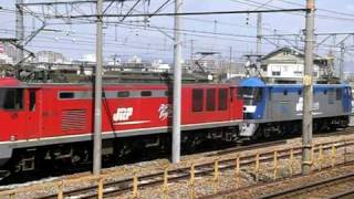 貨物 EF210形+EF510形(配給)発車(VVVF音入り!!)