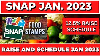 SNAP Benefits Food Stamps Schedule January 2023