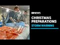 Shoppers squeeze in last minute preparations ahead of storms expected Christmas Day | ABC News