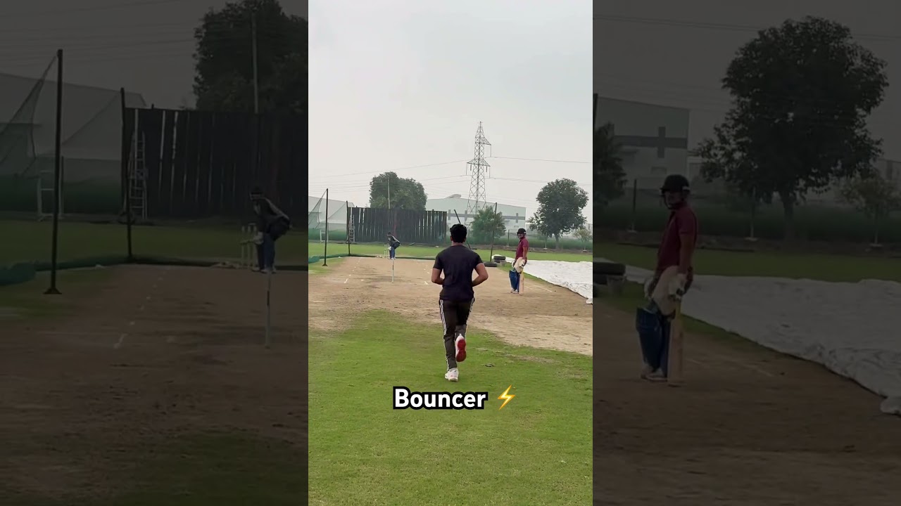 Bouncer ball with round the wicket 🧨