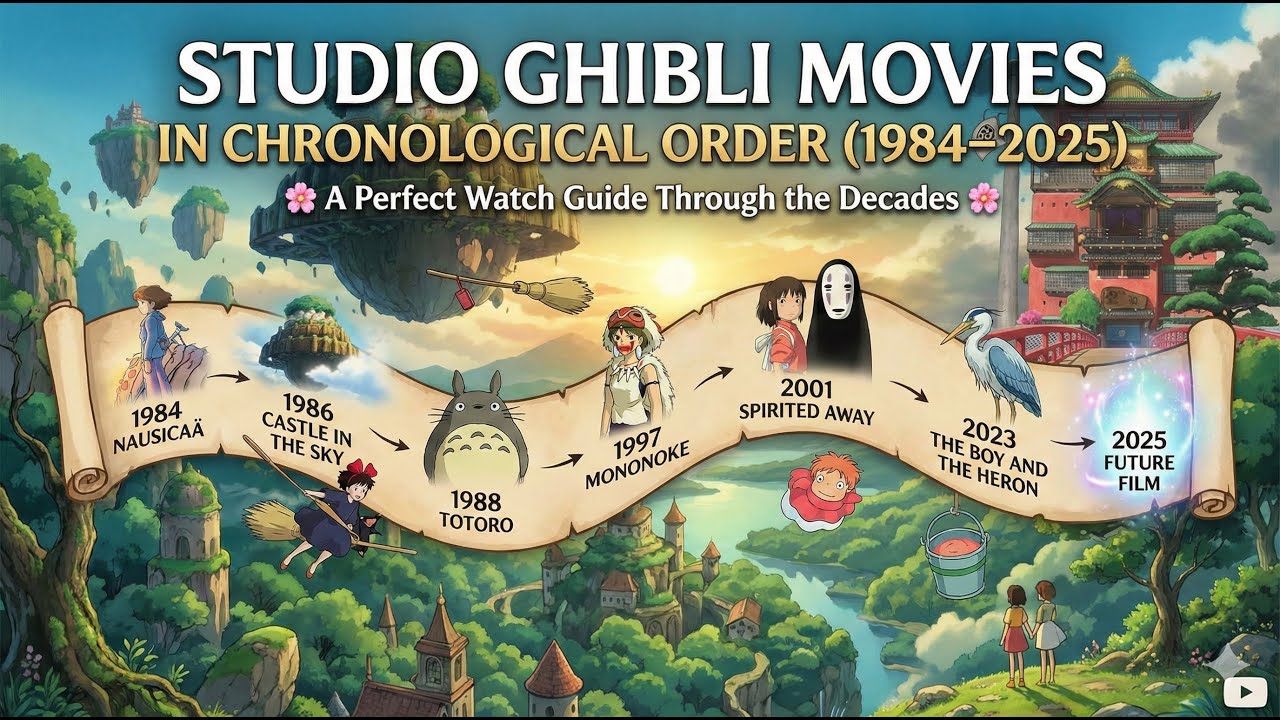 Фильмы студии Ghibli в ИДЕАЛЬНОМ хронологическом порядке (1984–2025)
