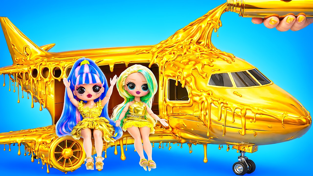 DIY in K-pop Demon Hunters Style! Golden Airplane! | TuLaLoo