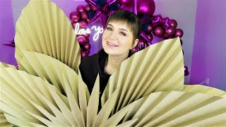 How To Make Paper Palm Leaves DIY Tutorial | Prep With Me For Balloon Set Up
