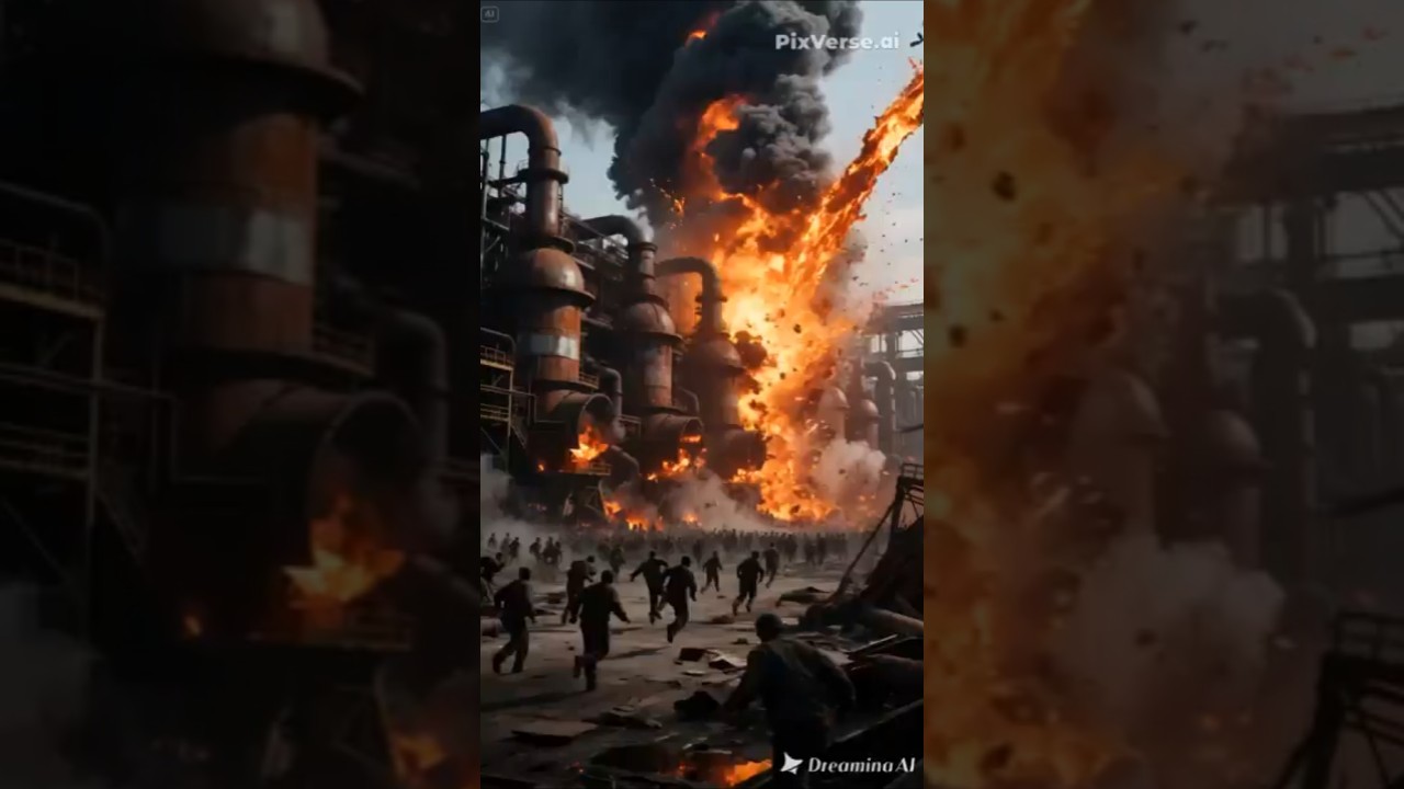 Steel Mill Explosion Caught on Camera! Molten Metal Everywhere! 