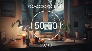 9-Hour Study With Me • 50/10 Pomodoro Timer - Lofi Mix • Effectively Study Night • Focus Station