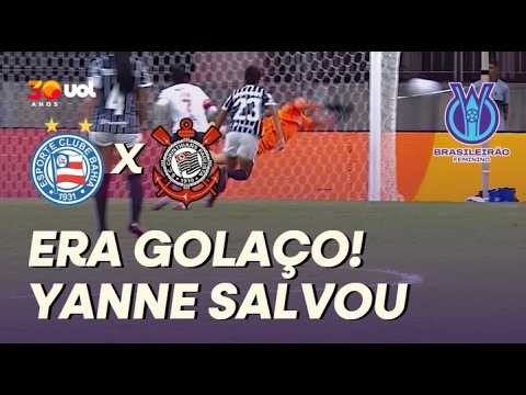 BAHIA VS. CORINTHIANS: VIC ALBUQUERQUE FIRES A CURLED SHOT AND YANNE MAKES A SAVE AT FONTE NOVA