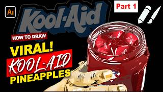 How to Draw The Viral Fruit Trend! 👀🔥 | Kool-Aid Pineapples Vector Illustration | Part 1