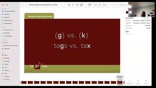 Minimal Pairs: g vs. k