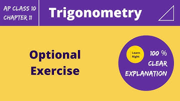 Chapter11-Trigonometry [ Optional Exercise ] | AP 10th Class Mathematics | Learn Right