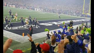 Seahawks 49ers Divisional, Anthem 12th man flag, Shaheed TD