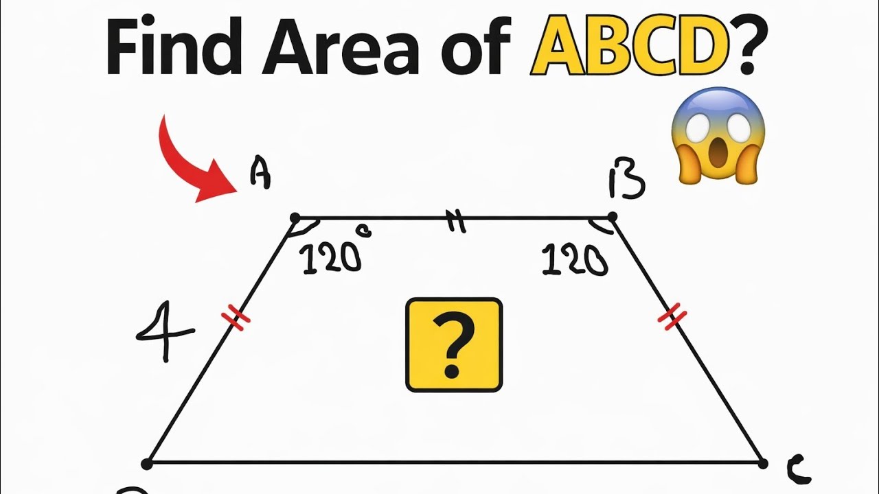 Only 1% Can Find the Area of This Shape 😱 | Geometry Problem