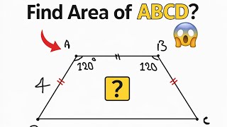 Only 1% Can Find the Area of This Shape 😱 | Geometry Problem