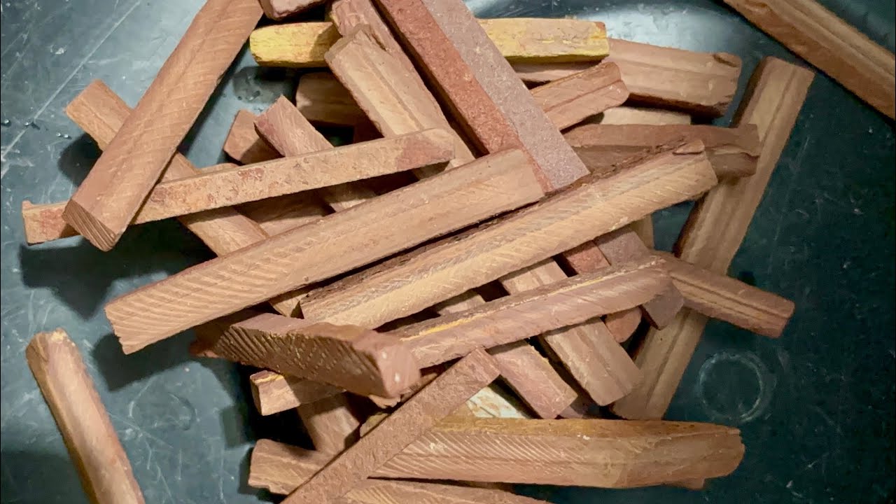 wet red slate pencil cleaning asmr 