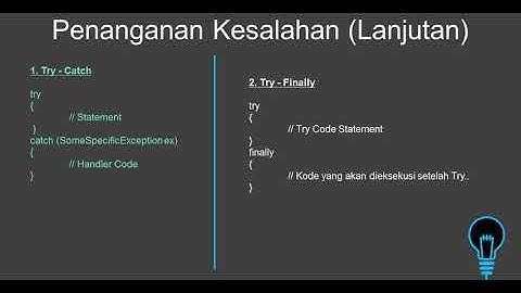 Exception Handling di Pemrograman Visual C#