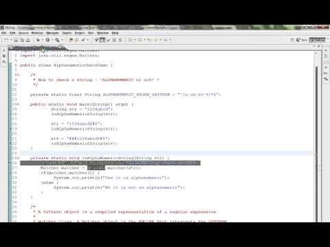 JAVA   HOW TO DETERMINE IF A STRING IS ALPHANUMERIC   DEMO