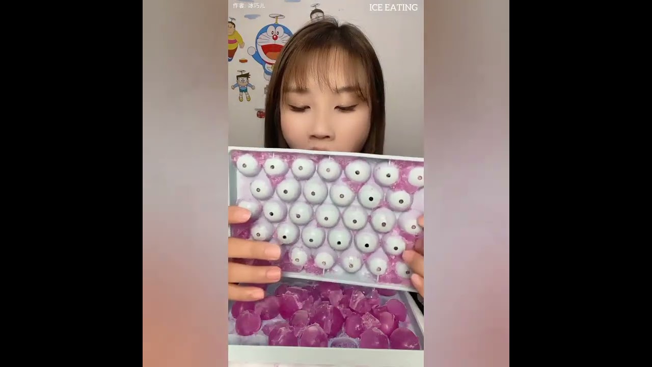 SOLO LZM | HARD ICE | IGLOO ICE OF COLORFUL #iceeating #asmr #asmrice