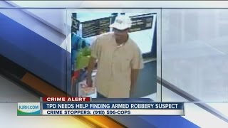 Tulsa police ask for public's help finding armed robbery suspect