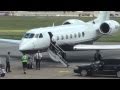 Gulfstream g550 with jay z  avery johnson new jersey nets arriving for lebron james in cleveland