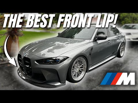Video: 2021+ BMW M3 M4 G80 G82 G83 1 piece Prepreg Carbon Fiber front splitter – SPL2