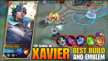 XAVIER INSANE ONE SHOT DAMAGE BUILD !! BUILD TOP 1 GLOBAL XAVIER ~ MLBB