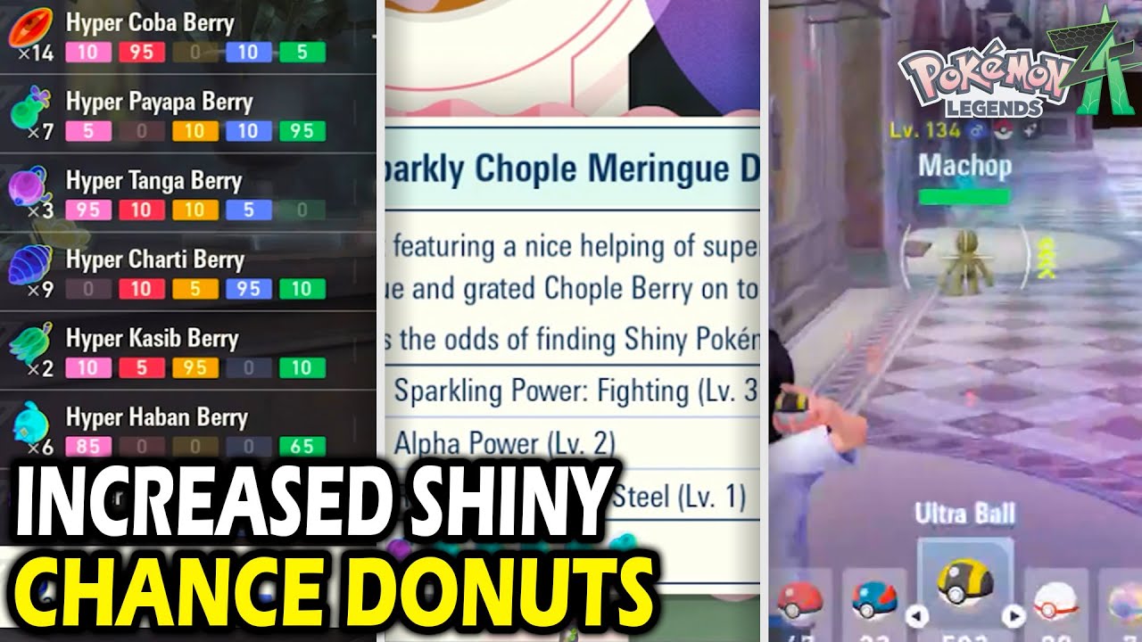 Как увеличить шанс появления блестящего покемона в пончиках в Pokemon Legends Z-A Mega Dimensions