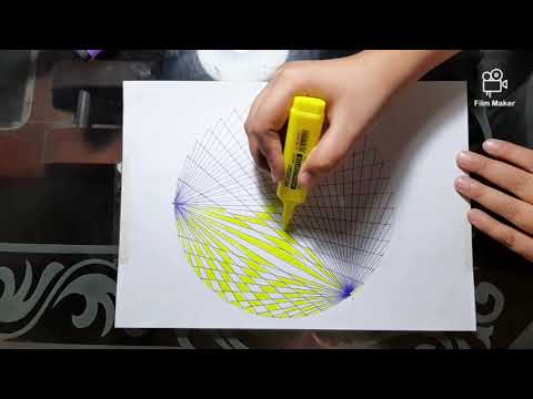 Easy Spirograph 3D art in a circle for beginners  step by step