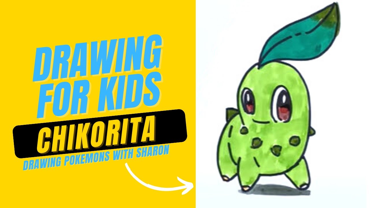  DRAWING for KIDS - ART for KIDS: How to draw CHIKORITA : drawING Motiv 