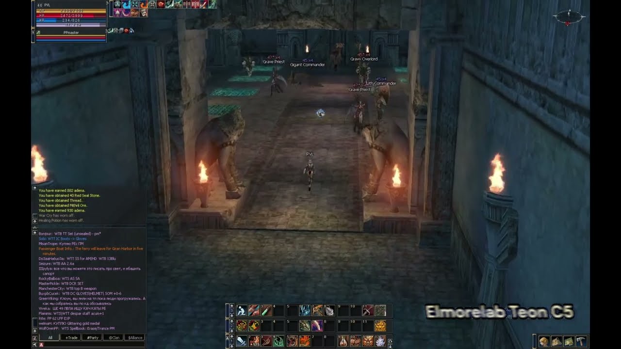 L2 Elmorelab Teon C5_1x Warlord Catacomb AOE Farm